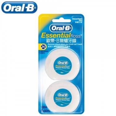 (2件139)【Oral-B 歐樂B】無蠟牙線（50公尺／2入）