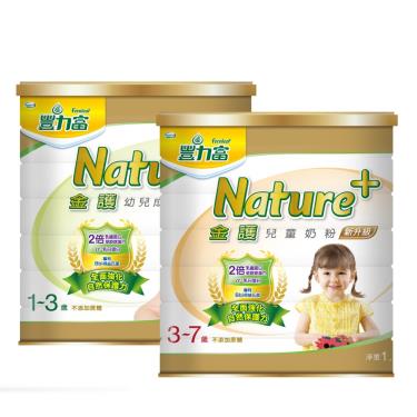 (送2罐+趣味溜滑梯)【豐力富】nature+3金護幼兒成長奶粉X6罐+金護3-7歲兒童奶粉X6罐