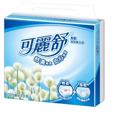【可麗舒】抽取式衛生紙 100抽10包