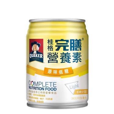 （好禮2重送）【QUAKER桂格】完膳營養素 - 原味低糖（250mlＸ48罐）（效期~2025/03）