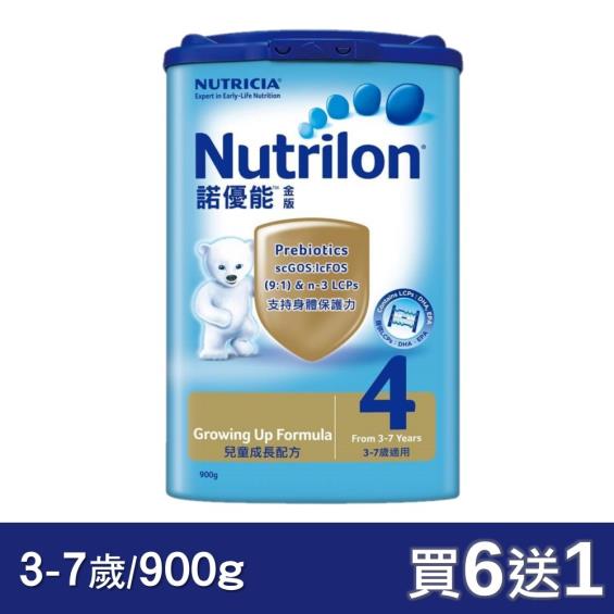 送1罐)【Nutrilion諾優能】金版3-7歲兒童成長配方（900gX6罐） | 大樹