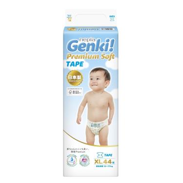 日本 王子 GENKI 超柔軟黏貼型紙尿褲 XL 44片 -廠送 + -單一規格