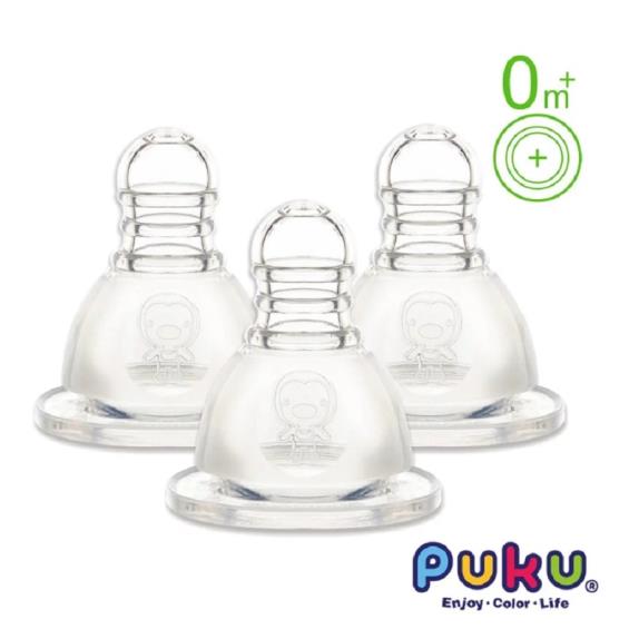 【PUKU 藍色企鵝】母乳實感標準 S 十字奶嘴三入