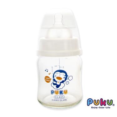 PUKU 藍色企鵝 母乳實感寬口耐熱玻璃奶瓶120ml