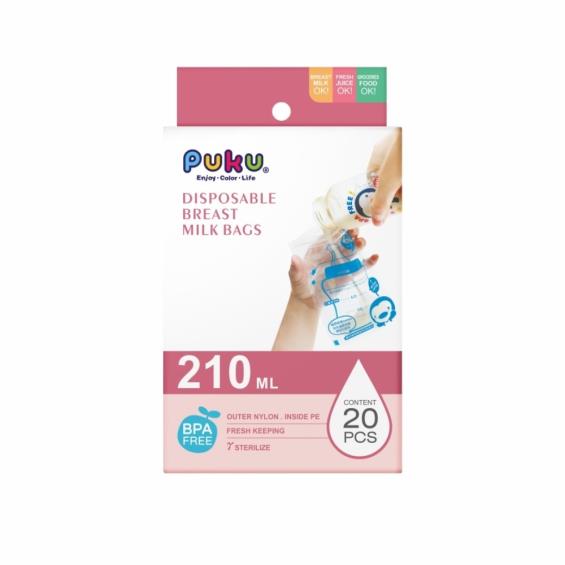 【PUKU 藍色企鵝】母乳儲存袋20枚入 210ml