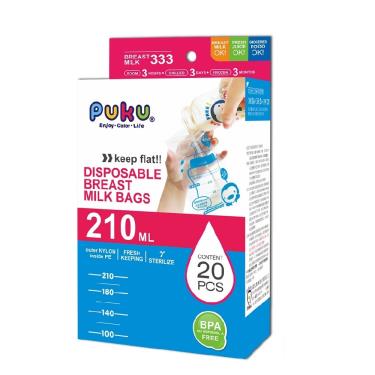 【PUKU 藍色企鵝】母乳儲存袋20枚入 210ml