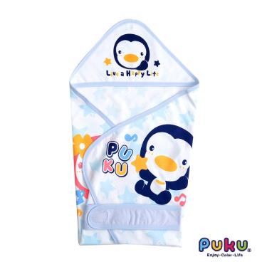 PUKU 藍色企鵝 單層包巾(春夏)尺寸F- 水藍