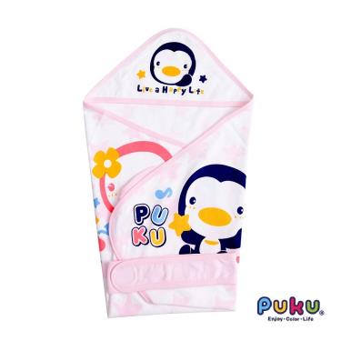 PUKU 藍色企鵝 單層包巾(春夏)尺寸F- 粉紅