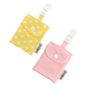 PUKU 平安符保護袋 (2入) 粉+黃點點