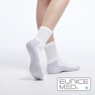 【EuniceMed 優妮思】糖尿病足保健襪／銀纖維抗菌／保暖白色S（CPS-4001）