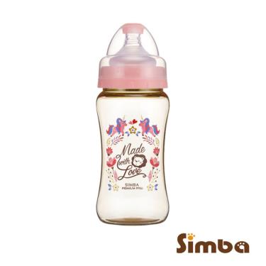 (滿999折50)小獅王辛巴 桃樂絲PPSU寬口雙凹中奶瓶(蜜粉色)270ml