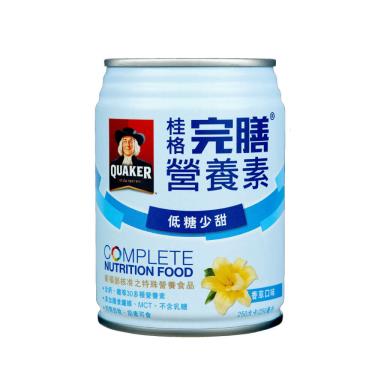 （好禮2重送）【QUAKER桂格】完膳營養素 - 香草低糖少甜（250mlＸ24罐／箱）（效期~2025/04）