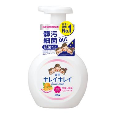 【LION獅王】趣淨抗菌洗手慕斯（250ml）清爽柑橘 + -單一規格