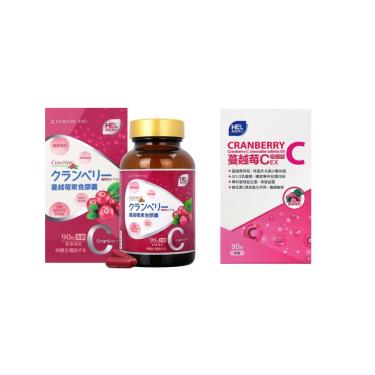 【赫里萊比】蔓越莓素食膠囊X2+蔓越莓C咀嚼錠EX
