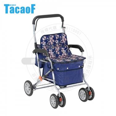 日本幸和TacaoF標準型步行車R129 助行椅 散步車(花樣海軍藍) 廠送