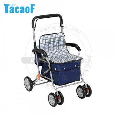 日本幸和TacaoF標準型步行車R129 助行椅 散步車(條紋黑) 廠送