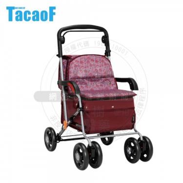 日本幸和TacaoF 標準扶手型步行車 助行椅 散步車(酒紅) 廠送