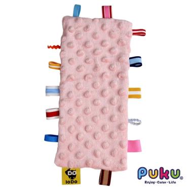 （任2件9折）【PUKU 藍色企鵝】樂豆安撫巾14x24cm粉色