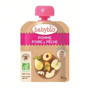 法國【BABYBIO】生機蘋果洋梨纖果泥（90g/包）