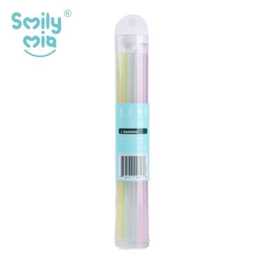 【SmilyMia】矽膠吸管組大小珍珠果凍色 5入