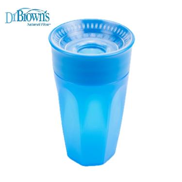 (2件8折)【美國 Dr.Brown's 布朗博士】360度防漏水杯300ml-藍色