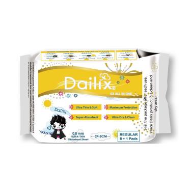 Dailix 抑菌抗敏淨味超乾爽透氣衛生棉-日用型(吸血鬼娃娃版) 9片/包
