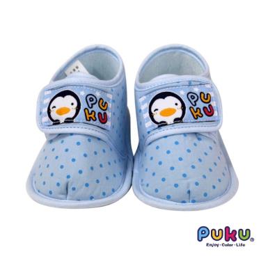 PUKU 藍色企鵝  印花寶寶鞋-水色 L