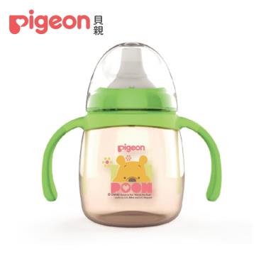 Pigeon 貝親 迪士尼-PPSU階段式訓練奶嘴杯250ml-綠色(維尼)