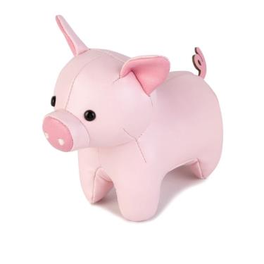 法國 Little big friends 迷你皮偶手搖鈴-粉紅豬雷昂