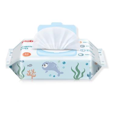 【Nuby】海洋系列極厚柔濕巾(60抽x4包/串)