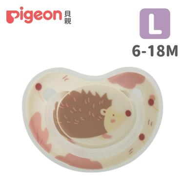 Pigeon 貝親 拇指型矽膠安撫奶嘴 6-18M-可愛刺蝟