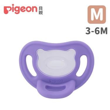 Pigeon 貝親 全矽膠安撫奶嘴 3-6M (紫色)