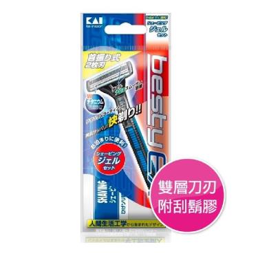 【貝印】男用2刃刮鬍刀1入(附刮鬍膠)