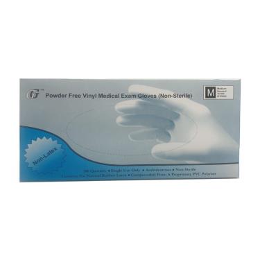 通用 無粉塑膠醫檢PVC手套M 乳白透明款 (100入/盒)