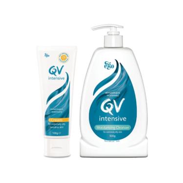 QV 重度修護精華組 (重度滋養潔膚乳 500g + 重度修護精華乳霜 100g)
