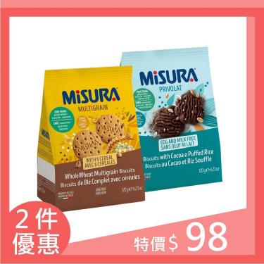 (2件特惠)Misura 六種穀物餅乾+小花巧克力餅乾 活動至1/31