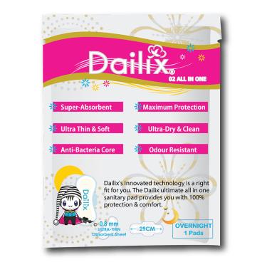 Dailix 吸血鬼超瞬吸抑菌淨味乾爽衛生棉-29cm隨身包