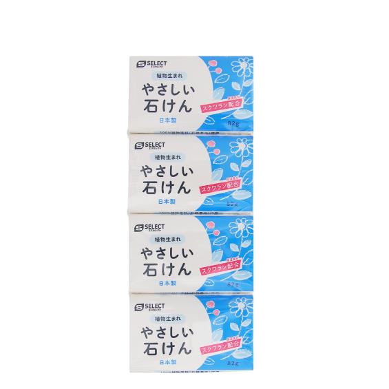 【S-SELECT】植物肥皂（82gX4入）