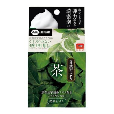 【日本牛乳石鹼】自然派綠茶洗顏皂（80g）