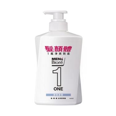 (5/16-5/31 滿額贈)【MEN'S Biore】ONE髮顏體全效潔淨露（480ml）淨皂清香