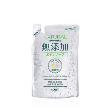 【S-SELECT】無添加保濕沐浴乳補充包（500ml）洋甘菊香