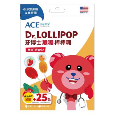 【ACE】 SCIENCE 牙博士棒棒糖 草莓+柳橙（8支/袋）