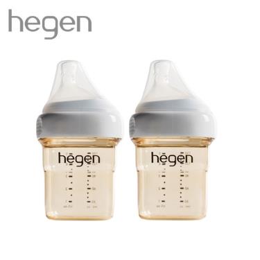 （2件92折）【Hegen】金色奇蹟PPSU多功能方圓型寬口奶瓶 150ml／雙瓶組
