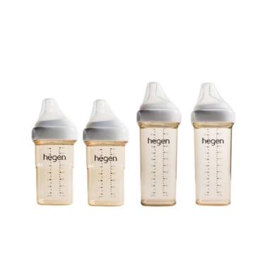 （ 組合價$3459）【Hegen】金色奇蹟PPSU多功能方圓型寬口奶瓶組合 （240ml雙瓶組+330ml雙瓶組）  廠商直送