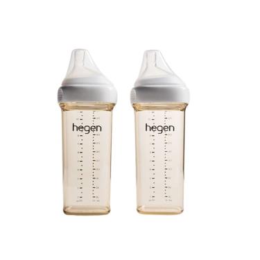 【Hegen】金色奇蹟PPSU多功能方圓型寬口奶瓶 330ml／雙瓶組