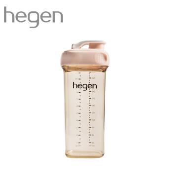（2件92折）【Hegen】金色奇蹟PPSU多功能方圓型寬口水瓶 330ml／嫣粉