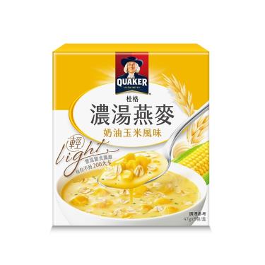 【QUAKER桂格】濃湯燕麥-奶油玉米（47gX5包／盒）