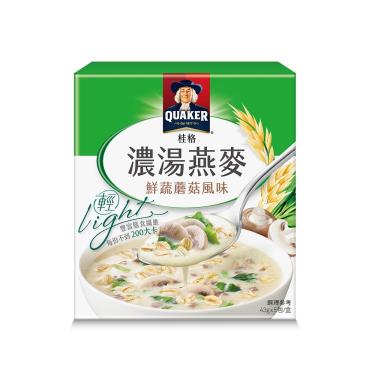 【QUAKER 桂格】濃湯燕麥鮮蔬蘑菇（47gX5包/盒）