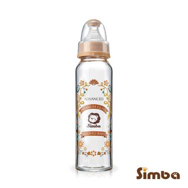 【Simba 小獅王辛巴】蘿蔓晶鑽標準玻璃大奶瓶240ml-咖啡