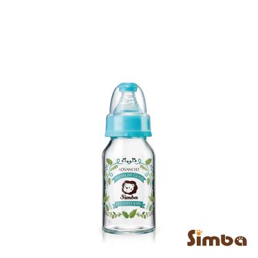 (滿999折50)小獅王辛巴 蘿蔓晶鑽標準玻璃小奶瓶120ml 天藍